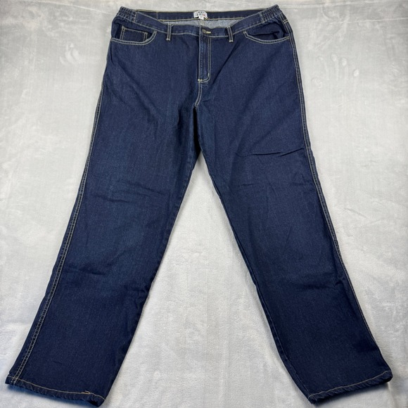 Liberty Blues Other - Liberty Blues Dark Wash Denim Jeans Elastic Waist Tall Size 46 x 40